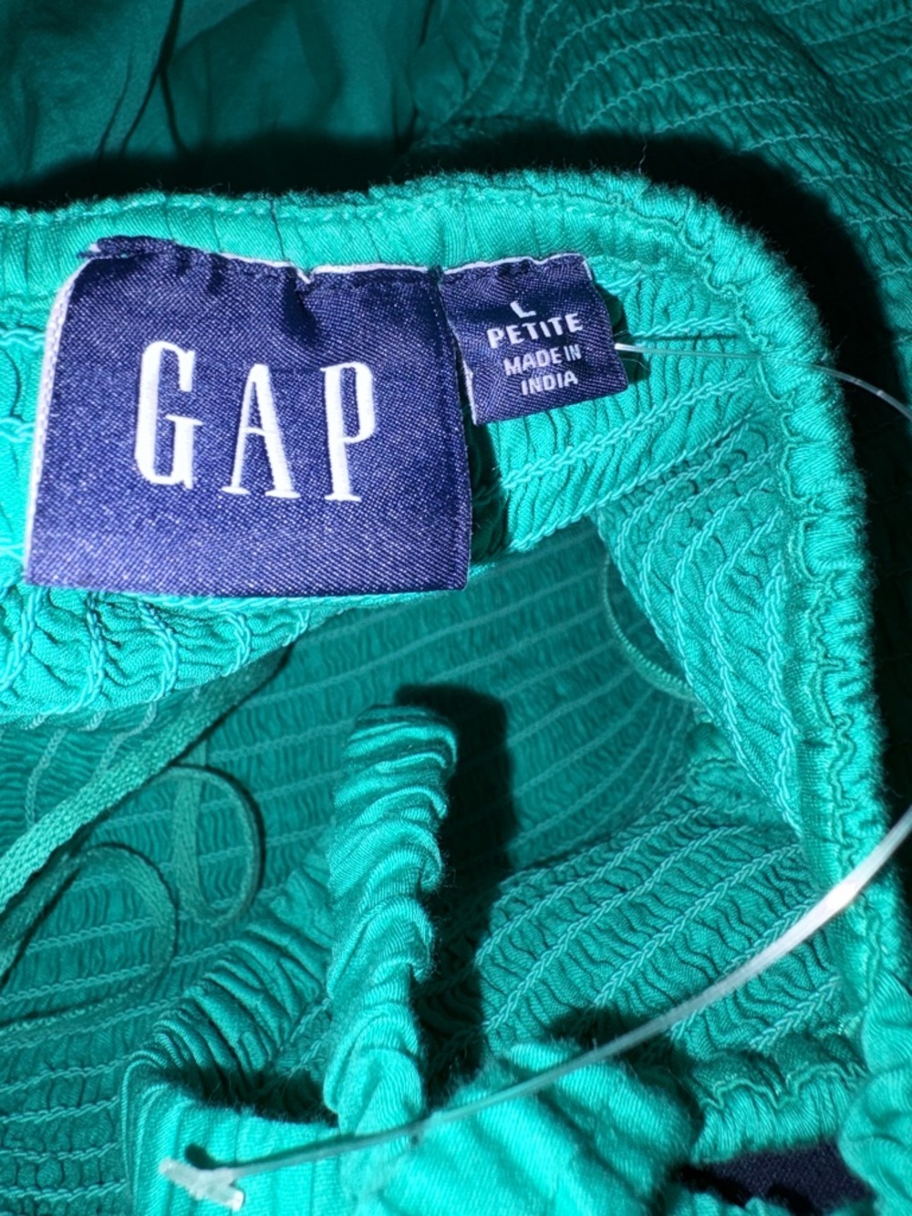 GAP Smocked Handkerchief Hem Midi Dress - Picture 6 of 7